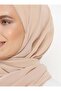 Bone Chiffon Shawl - Beige - - 5