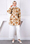 Brown Patterned Buttoned Shirt - 3
