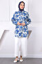 Navy Blue Patterned Buttoned Shirt - 3