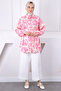 Pink Patterned Buttoned Shirt - 2