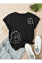 Cute Dinosaur Printed Crew Neck Short Sleeve Girls T-Shirt - 2