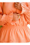 Elastic Blouse Shirt with Waist and Cuffs - Salmon - - 4