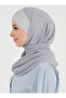 Boneli Plain Chiffon Shawl - Light Gray - - 3