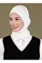 وشاح مريح من قماش الجيرسيه الممشط 90*90 - كريمي - - 3