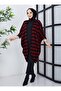Tasseled Striped Cap - Burgundy - Sahra Butique
