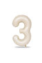 3 Years Old Retro Hearts Cream Number Caramel Bear Birthday Balloon Set - 2