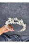 Meleni Bridal Crown Hair Accessory with Pearlescent Crystal - 5