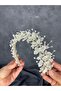 تاج الزفاف المطرز من Verassi Mine والكريستال اللؤلؤي - 4