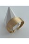 Steel Gold Adjustable Ajda Handcuff Bracelet