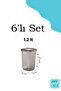 Set of 6 Square Food Storage Containers - Multi-Purpose Pulses Storage Box with Leakproof Lid - 1200 ml - 5