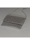Silver Evening Dress Bag Glass Stone Evening Dress Bag Silver Portfolio Bag Glass Evening Bag Clutch - 4