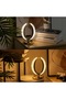 Oval Shaped Touchable Home Decor Stand, Gold