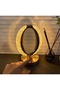 Oval Shaped Touchable Home Decor Stand, Gold - 2