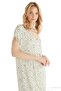 Women's Ring Viscous Short Sleeve Zebra Nightgown C9T5N8O15 - 4