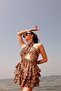 Mykonos Cross-Neck Leopard Shorts Dress - 2
