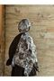 Cotton Mimosa Pattern Shawl - Black/Mould Green - 5