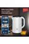 Electric Kettle 2 Ltr 1500W Double Layer Inside 360° Base Automatic Shut-Off- White STEAMER 2002 - 2