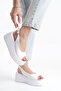 High Wedge Sole Closed Side Single Stripe Summer Women's Sandals Shoes