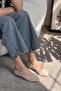 Grace Ankle Tie Genuine Leather Suede Women's Shoes Beige - 4