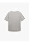 Short Sleeve Crew Neck Relaxed Cut Basic Sports T-Shirt - 2