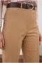 Half Ribbed Front Trousers Camel - 2