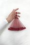 Burgundy Bride Groom Halay Handkerchief, Glass Beads and Pearls, Henna Night Bride Wedding Bridesmaid Promise Engagement - 3