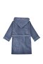 Carnaval Unisex Kids Bathrobe 100% Organic Cotton Embroidered Gray - 2
