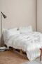 Hafsa King Size Duvet Cover Set 100% Organic Cotton Muslin Embroidered Cream 240x220 Cm