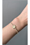 Baguette Zircon Stone Jointed Gold Steel Bracelet - 3