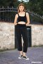 Thin Hambez Sweatpants Capri Unisex Large Size Hambez Trousers Elastic Waist Linen 100% Cotton Relaxed - 2