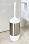 Lima XL Bathroom Rotating Lid Trash Can Toilet Brush 2-Piece White - 3