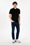 Men's Black Slim Fit Polo Neck Basic T-Shirt 50305929-VR046 - 5