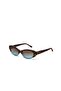 Lina Small Cat Sunglasses Havana Blue - 5