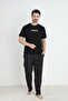Men's Crew Neck Short Sleeve Pocket Summer Pajama Set 100% Cotton