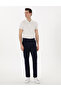 Navy Blue Regular Fit Basic Canvas Trousers 50308105-Vr033