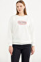 Printed Oversize Basic Sweatshirt - Ecru - 3