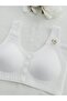 Front Snap Button, No Underwire, Seamless Bralet, Soft Comfortable Bra with Removable Pads - 2