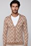 Men's Slim Fit Slim Fit Jacquard Soft Textured Buttoned Cardigan - 2
