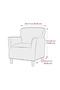 Stretch Elastic Flexible Washable Cotton Jacquard Armchair Cover - 3