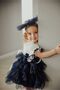 Custom Design Girls' Polka Dot Dress, Short Girls' Dress, Children's Formal Dress with Hair Accessory - 7