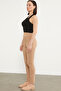 Elastic Waist Piece Detailed Tights - Beige - 3