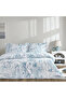 Taç New Season Cotton Satin Double Bedding Set Velora Blue