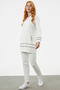 Plus Size Tunic Tracksuit Set - Ecru - 3