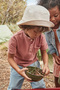Short Sleeve Judge Collar Stripe Detailed Pocket Cotton Boy's T-Shirt