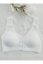 Front Snap Button, No Underwire, Seamless Bralet, Soft Comfortable Bra with Removable Pads - 7