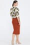 Women's Slit Knitwear Skirt - Tile - 2