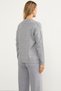Crew Neck Zik Zak Motif Knitwear Sweater - Gray - 6