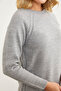Tunic Knit Sweater with Hair Braid Detail - Gray - 5