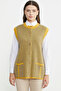 Ribbed Double Color Wool Knitwear Vest - Sun
