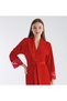 Lacy Shawl Collar Bamboo Cotton Dressing Gown - 3